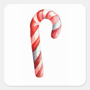 Adesivo Quadrado Candy Cane