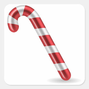 Adesivo Quadrado Candy Cane Stickers