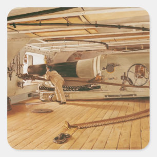 Adesivo Quadrado Canhão de 27 libras num Batalhão