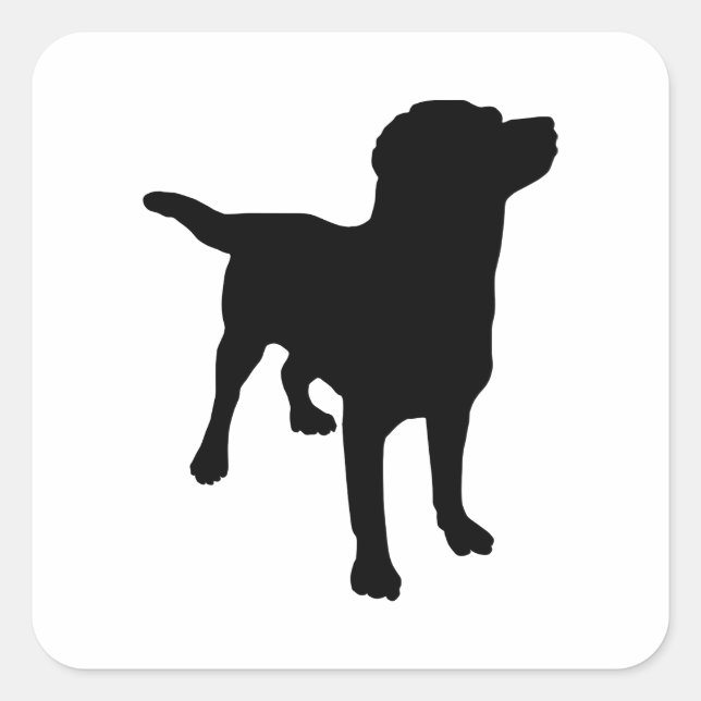Adesivo Quadrado Canina Silhouette (Frente)