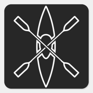 Adesivo Quadrado CANOE PADDLE Funny Kayak Gift Paddling Kayaker