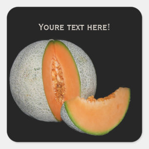 Adesivo Quadrado Cantaloupe Melon em fatias