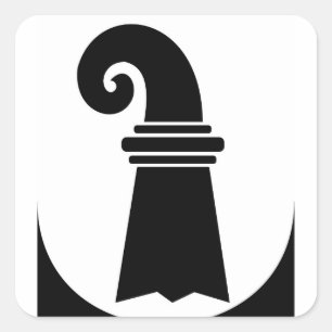 Adesivo Quadrado Cantão da região de suiça pavilhão de Basel Stadt