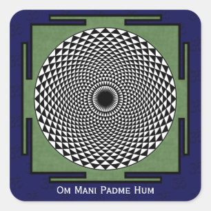 Adesivo Quadrado Canto Om Mani Padme Hum
