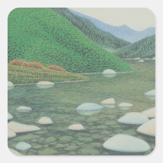 Adesivo Quadrado Canto Silencioso em Moutain (Frente)