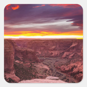 Adesivo Quadrado Canyon de Chelly, pôr do sol, Arizona