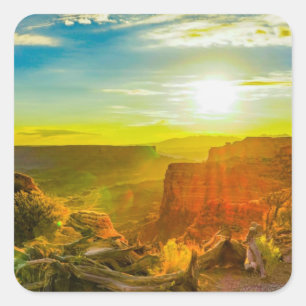 Adesivo Quadrado Canyon lands National Park Moab Utah