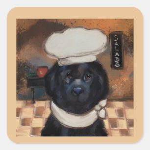 Adesivo Quadrado Cão da Terra Nova