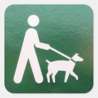 Cão num Sinal de Leash