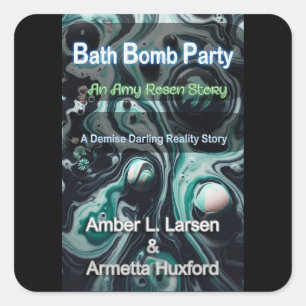 Adesivo Quadrado Capa da Festa de Bombas de Banho