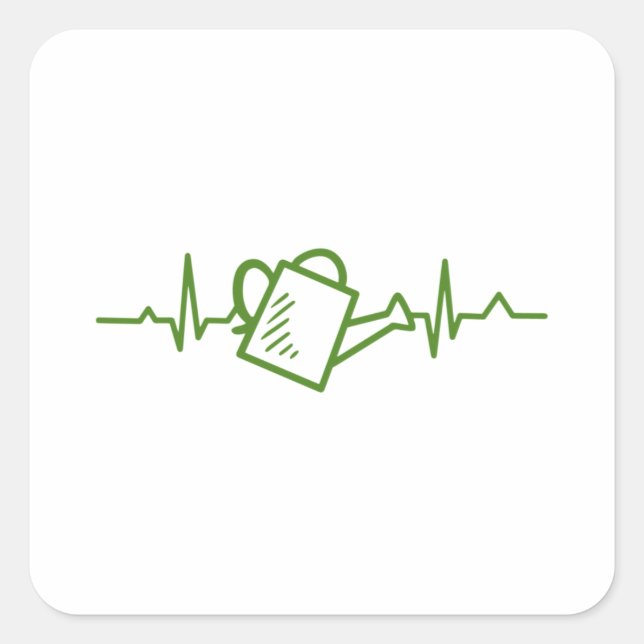 Adesivo Quadrado Capa de rega de jardinagem (Frente)