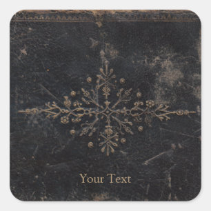 Adesivo Quadrado Capa do livro vestida vintage da flor de lis