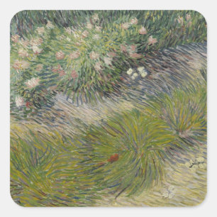 Adesivo Quadrado Capas e borboletas de Vincent van Gogh