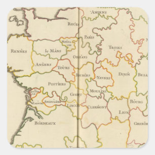 Adesivo Quadrado Capitais de France