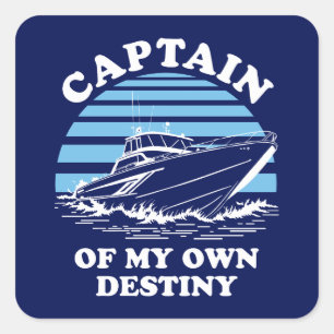Adesivo Quadrado Capitão Do Meu Destino BARCO