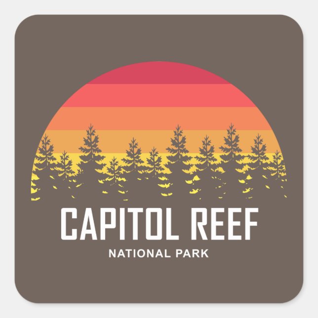 Adesivo Quadrado Capitol Reef National Park (Frente)