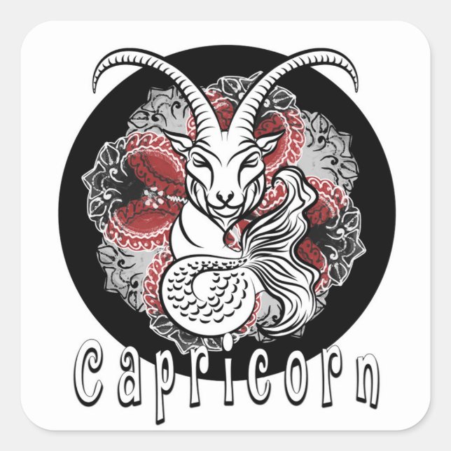 Adesivo Quadrado capricorn zodiac - design por chennai Indipup (Frente)