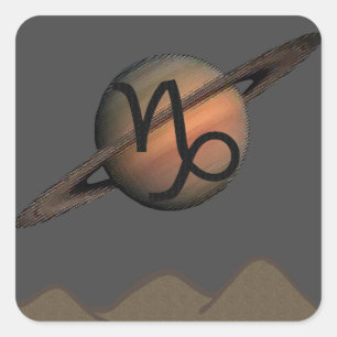 Adesivo Quadrado Capricórnio