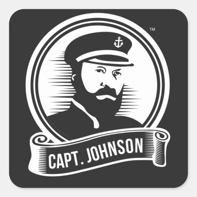 Adesivo Quadrado Capt. Johnson Sticker (Frente)