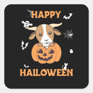 Adesivo Quadrado Capuchinho Feliz Halloween