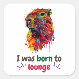 Adesivo Quadrado Capybara