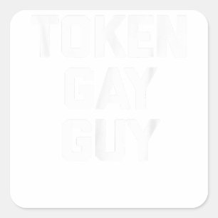 Adesivo Quadrado Cara do token Gay, engraçado dizendo orgulho gay g