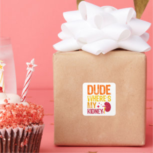 Adesivo Quadrado Cara, onde está minha nefrologia de transplante de