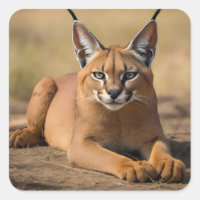 Caracal sobre savana