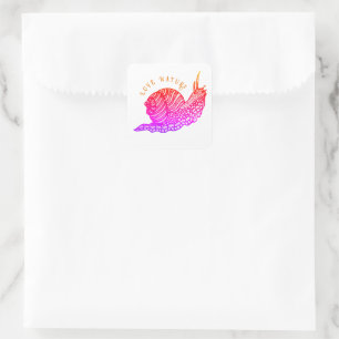 Adesivo Quadrado Caracol em estilo gráfico