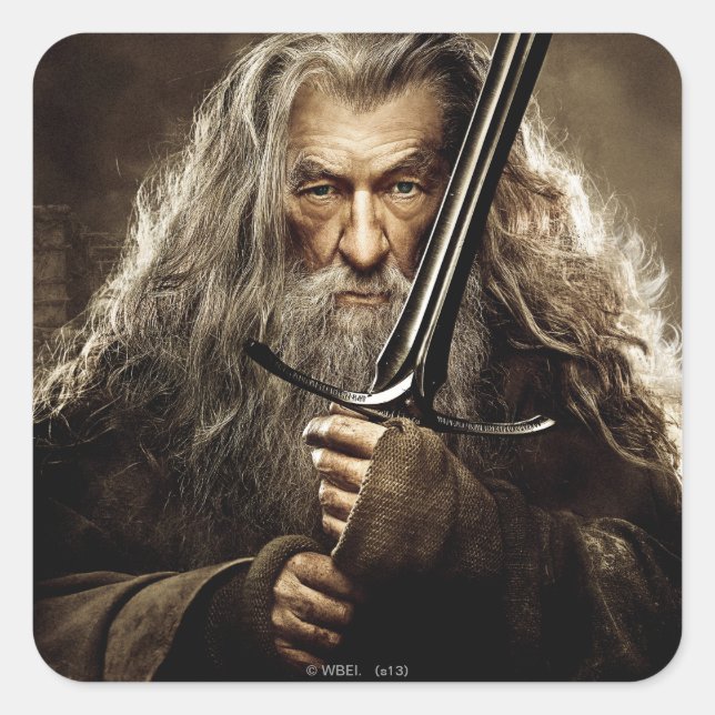 Adesivo Quadrado Caractere Gandalf Poster 1 (Frente)