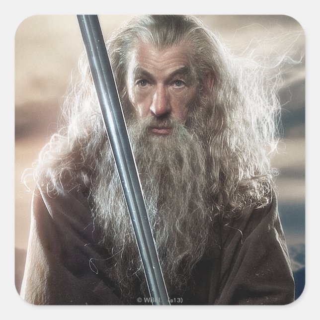 Adesivo Quadrado Caractere Gandalf Poster 2 (Frente)