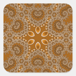 Adesivo Quadrado Caramel Fractal Lace 