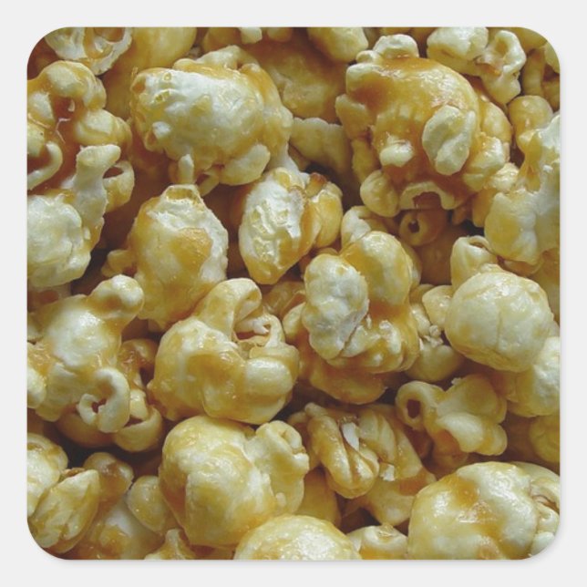 Adesivo Quadrado Caramel Popcorn (Frente)