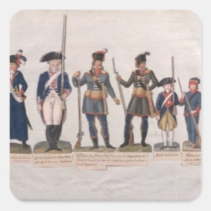 Adesivo Quadrado Caráteres da Revolução Francesa