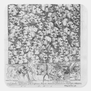 Adesivo Quadrado Caráteres e caricaturas