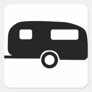 Adesivo Quadrado Caravana retro