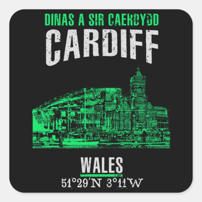 Adesivo Quadrado Cardiff (Frente)
