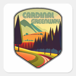 Adesivo Quadrado Cardinal Greenway Cores Indiana