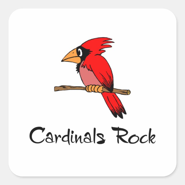 Adesivo Quadrado Cardinals Rock (Frente)