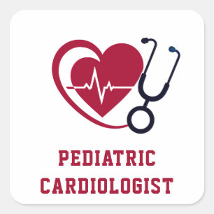 Adesivo Quadrado Cardiologista Pediátrico Corações Pequenos Grande
