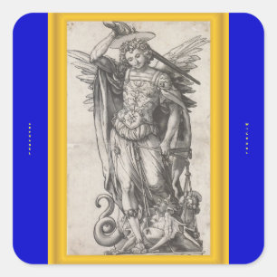Adesivo Quadrado Carimbo Archangel Michael