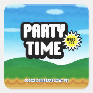 Adesivo Quadrado Carimbo do menu Jogo Envelope Vinheta