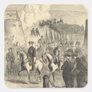 Adesivo Quadrado Carlos XII da Suecia que entra em Copenhaga