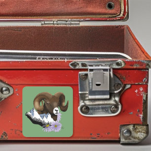Adesivo Quadrado Carneiro Bighorn