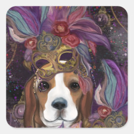 ADESIVO QUADRADO CARNIVAL BEAGLE