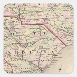 Adesivo Quadrado Carolina do Norte e do Sul 4