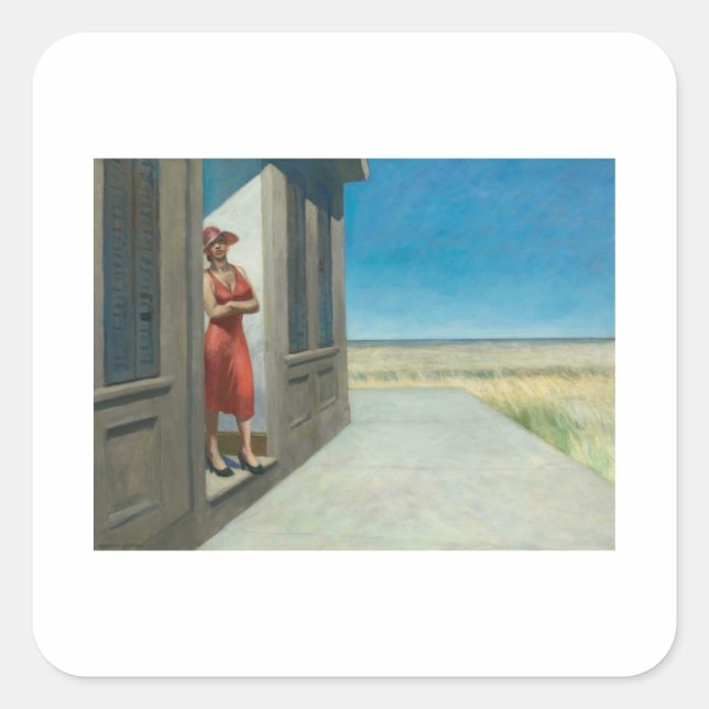 Adesivo Quadrado Carolina Morning - Edward Hopper (Frente)