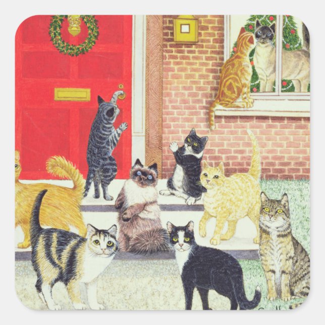 Adesivo Quadrado Carols de Natal (Frente)