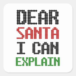 Adesivo Quadrado Caros Papais noeis, posso explicar a Lista de Vadi