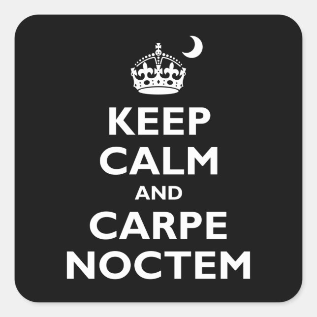 Adesivo Quadrado Carpe Noctem! (Frente)